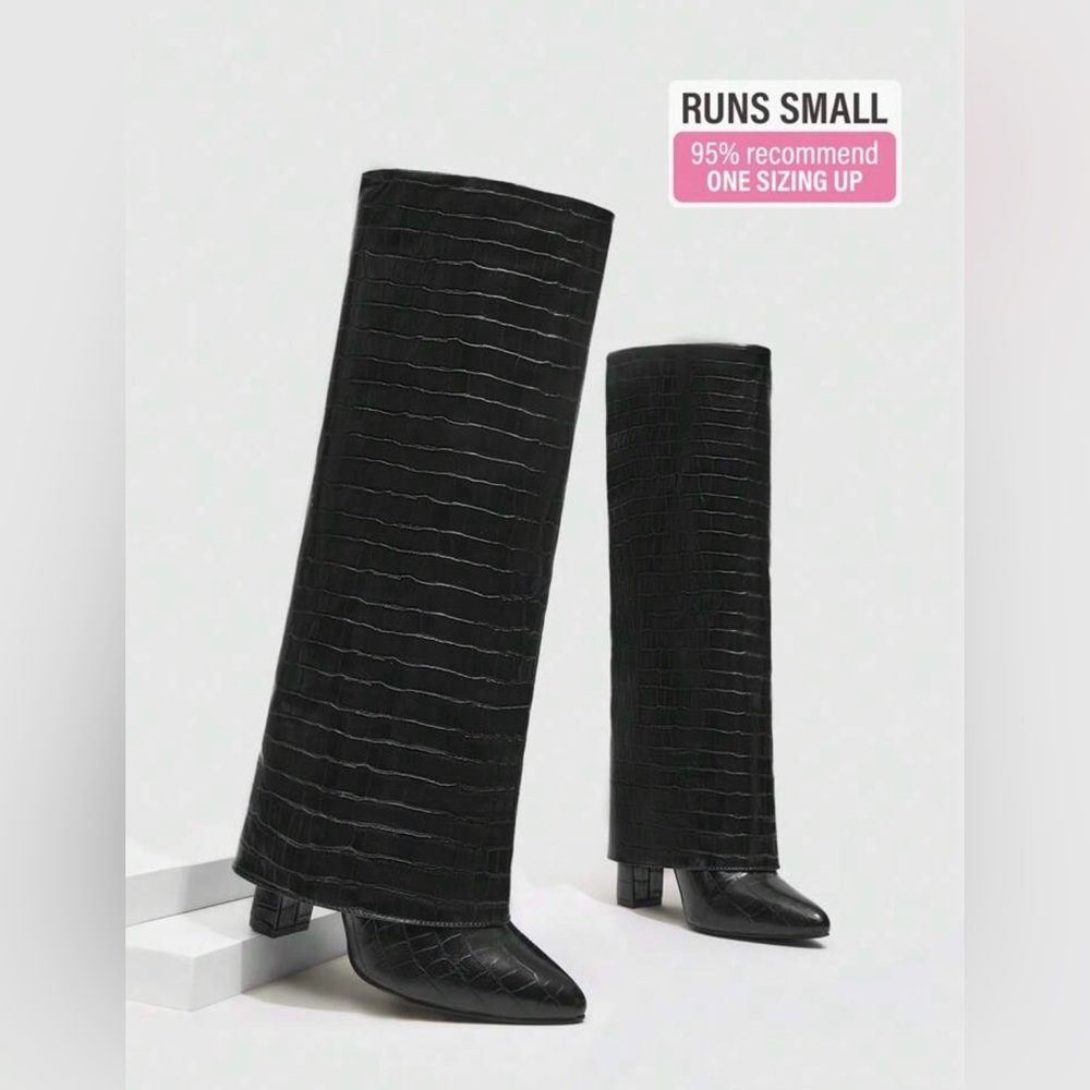 SHEIN Heeled Shark Boots - Picture 3 of 7